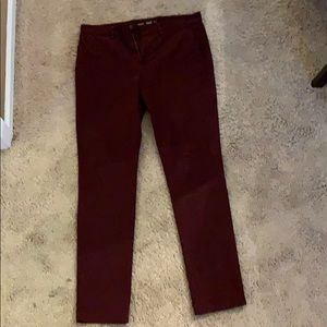 Old Navy Ultimate slim maroon chinos size 34